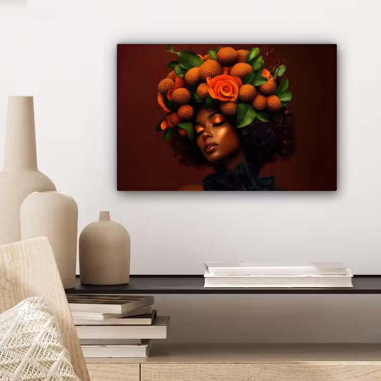 Vrouw - lychee - exotisch canvas 2cm klein -sfeer6