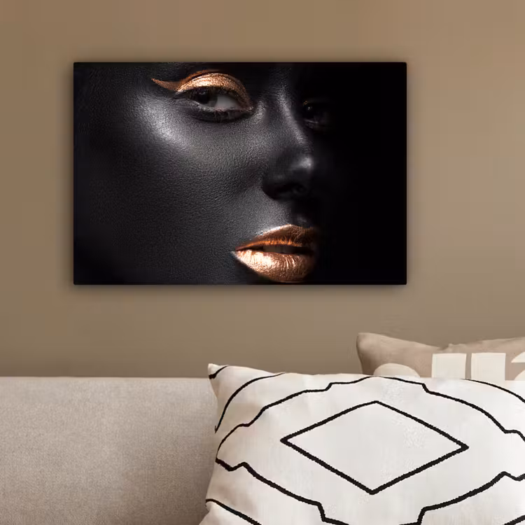 Vrouw - Make-up - Koper - Zwart canvas 2cm klein -sfeer3
