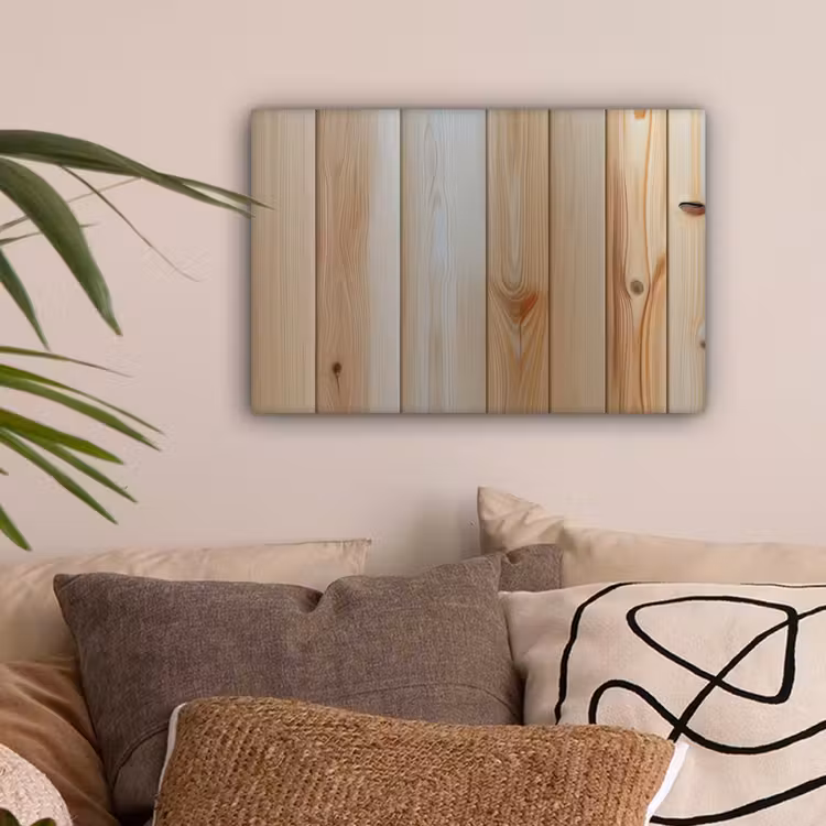 Hout - Planken - Licht canvas 2cm klein -sfeer1