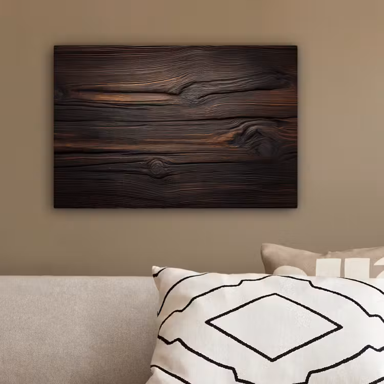 Hout - Grillige nerven canvas 2cm klein -sfeer3