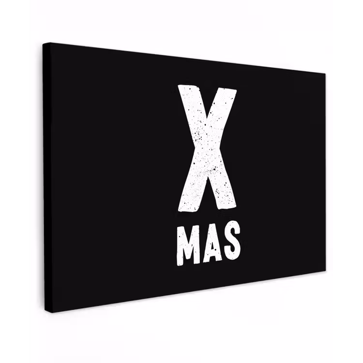 Xmas - Kerst - Zwart - Vintage - Quotes canvas 2cm klein -z3d