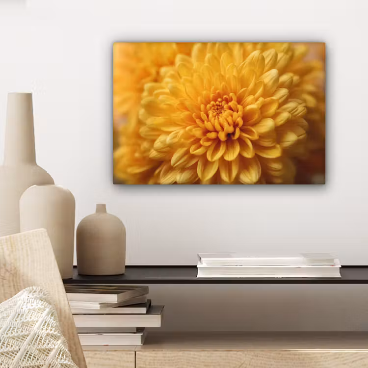 Geel - Chrysant - Zachtheid canvas 2cm klein -sfeer6