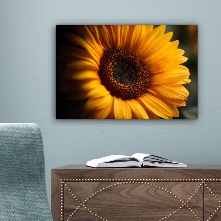 Geel - Zonnebloem - Zomers canvas 2cm klein -sfeer4