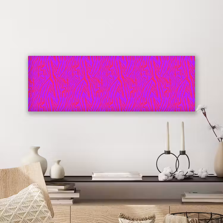 Zebra - Neon - Roze - Paars canvas 2cm klein 828 -sfeer6