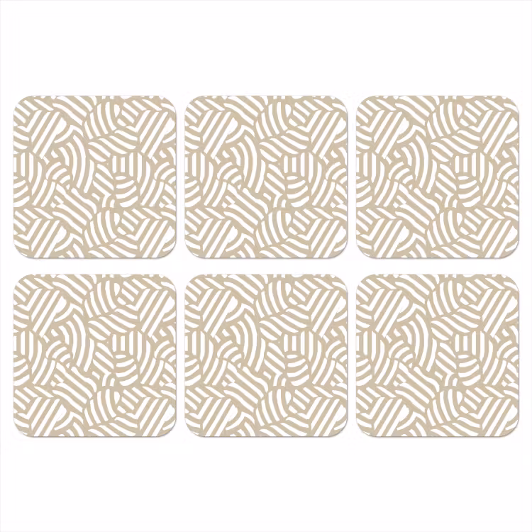 Abstract - Modern - Beige onderzetter kurk middel 366 -3d