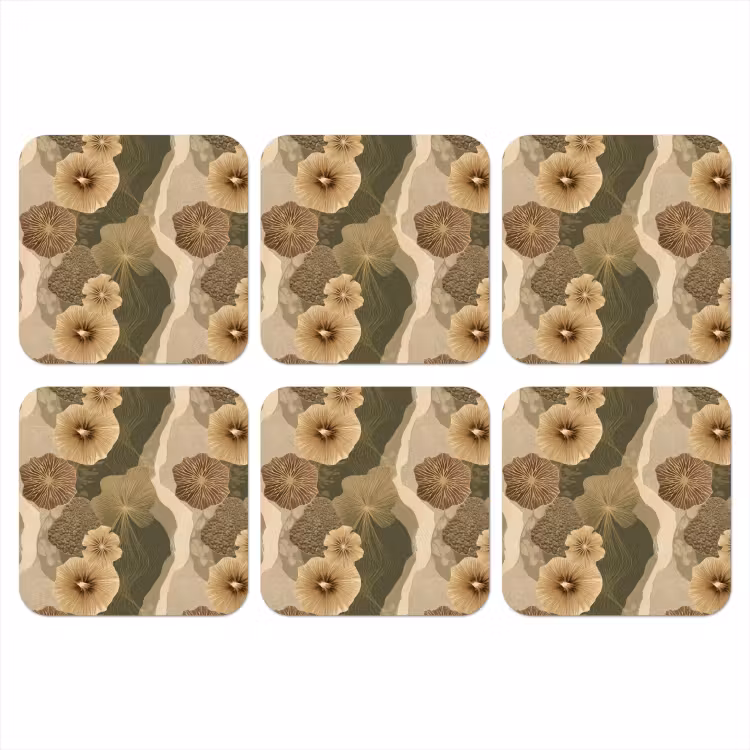 Abstract - Modern - Groen onderzetter kurk middel 366 -3d