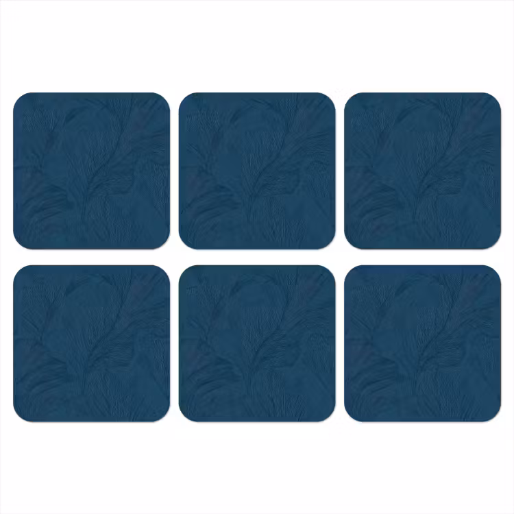 Abstract - Patroon - Donkerblauw - Elegant onderzetter kurk middel 366 -3d