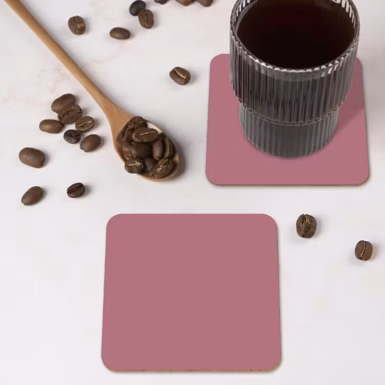 Antique - Mauve - Roze onderzetter kurk middel 366 -sfeer2