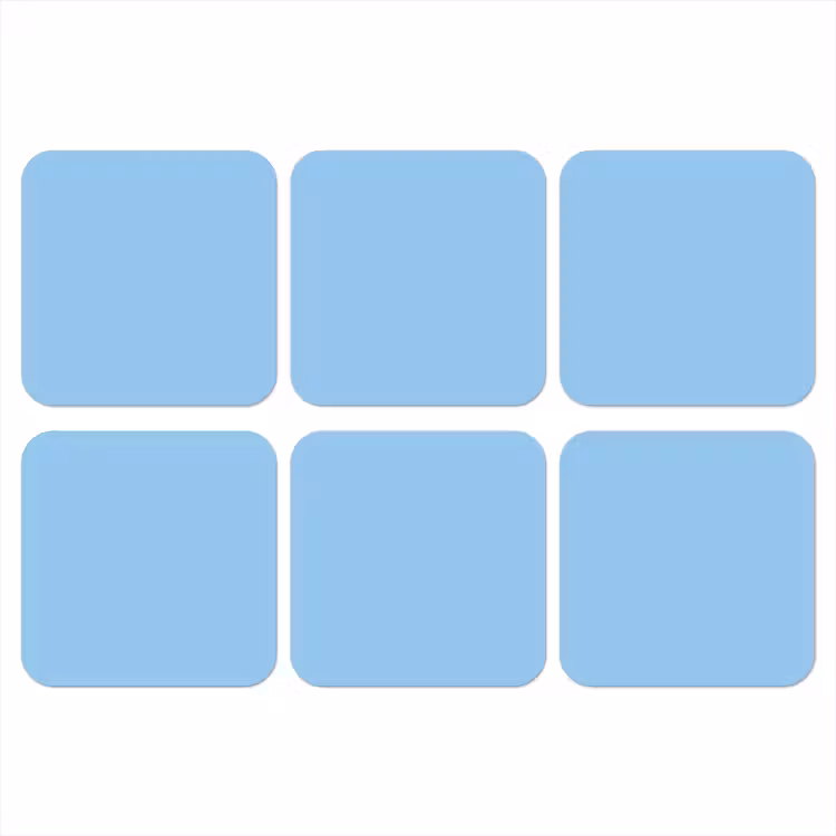Baby - Blue - Blauw onderzetter kurk middel 366 -3d