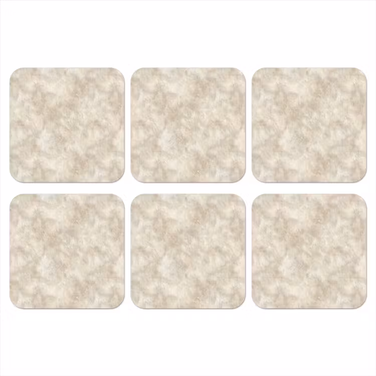 Beige - Reliƫfstructuur - Natuursteen onderzetter kurk middel 366 -3d
