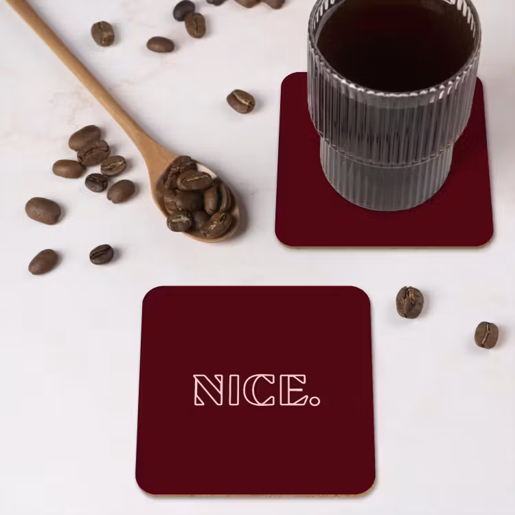 Bordeaux - Nice - minimalistisch onderzetter kurk middel -sfeer2