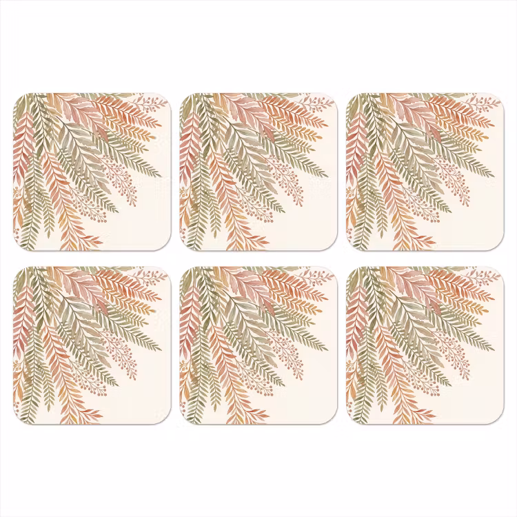 Botanisch - Aquarel - Kleurrijk onderzetter kurk middel -3d