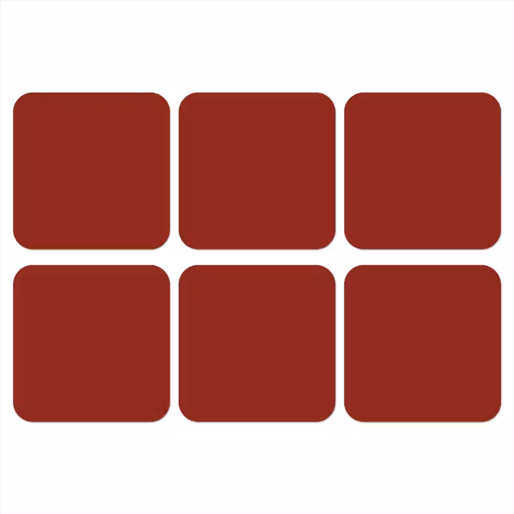 Burnt - Copper - Rood onderzetter kurk middel 366 -3d