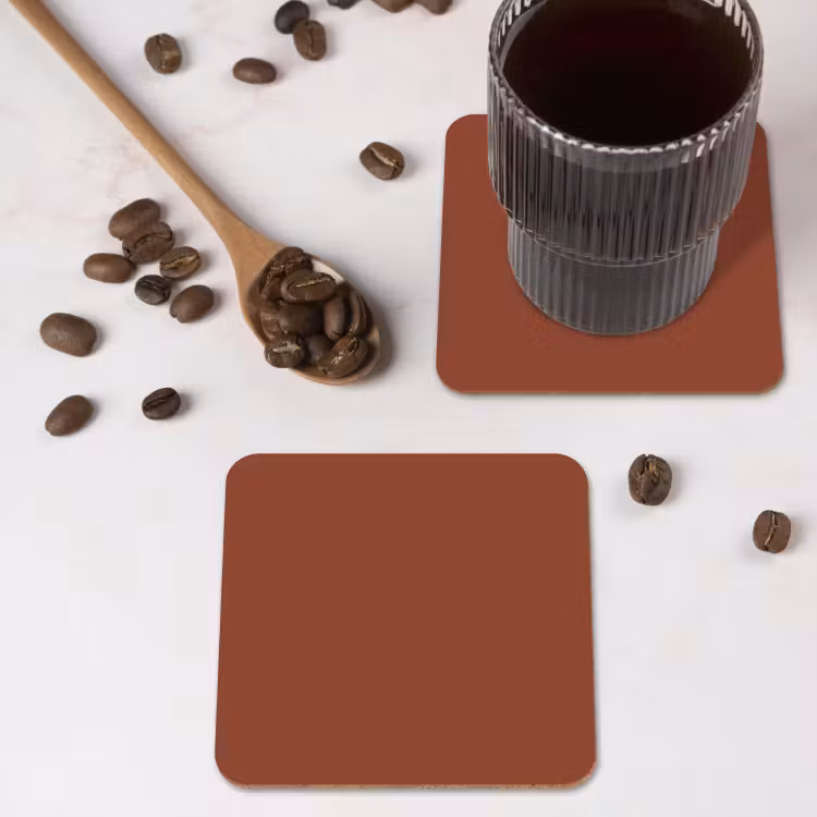 Burnt - Mahogany - Terracotta onderzetter kurk middel 366 -sfeer2