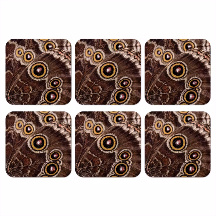 Vlinder - Vleugel - Abstract onderzetter kurk middel -3d