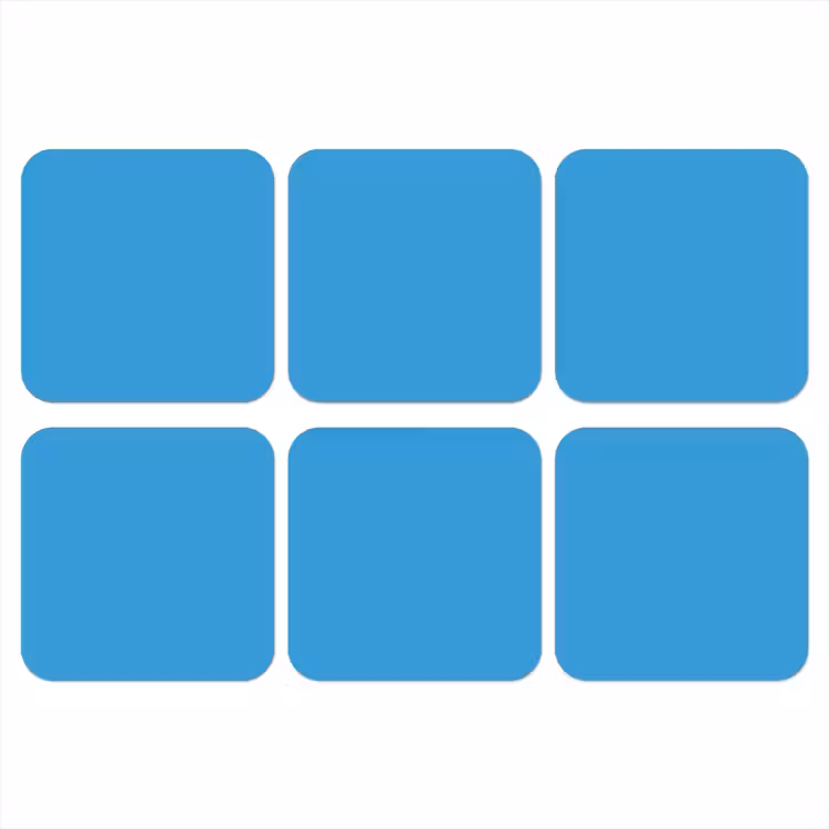 Cerulean - Breeze - Blauw onderzetter kurk middel 366 -3d