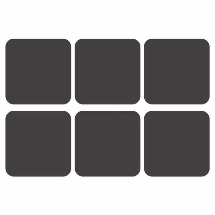 Charcoal - Grijs- Grey onderzetter kurk middel 366 -3d