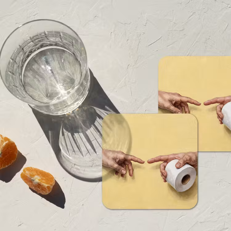 Klassiek - Kunst - Humor onderzetter kurk middel -sfeer4