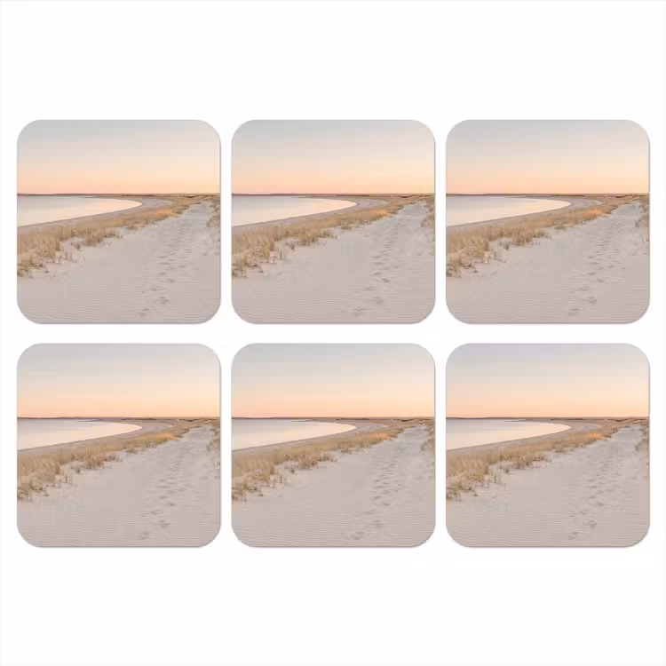 Kustlijn - Horizon - Hek onderzetter kurk middel -3d