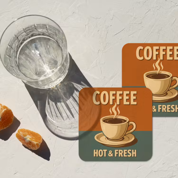 Koffie - Kop - Vintage - Quote onderzetter kurk middel -sfeer4
