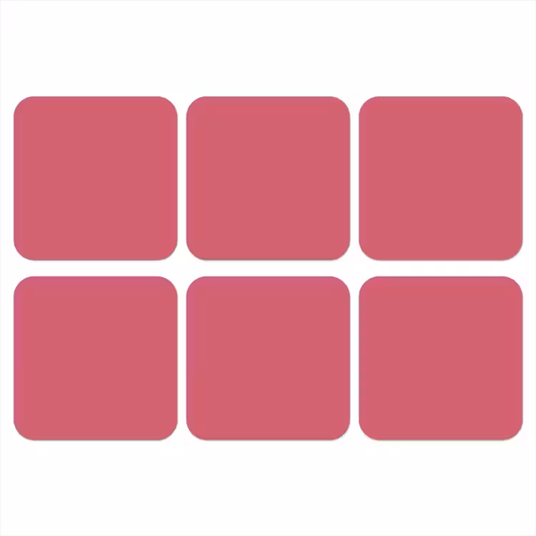 Crimson - Rose - Roze onderzetter kurk middel 366 -3d