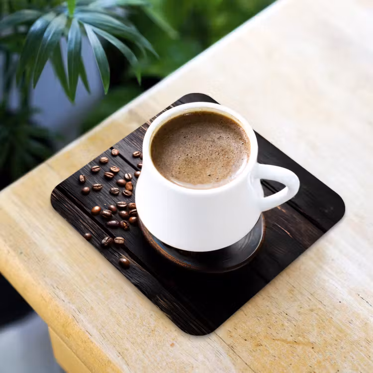 Kop - Koffie - Hout - Bonen onderzetter kurk middel -sfeer5