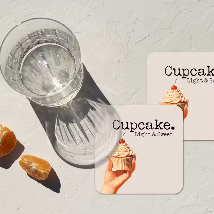 Cupcake - Zoet - Kers onderzetter kurk middel -sfeer4