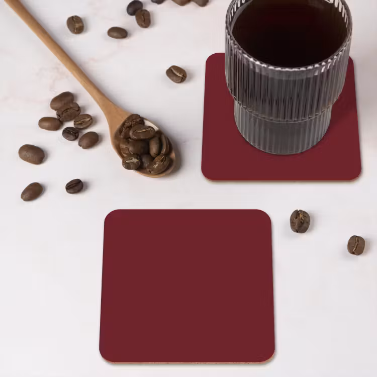 Dark - Garnet - Rood onderzetter kurk middel 366 -sfeer2