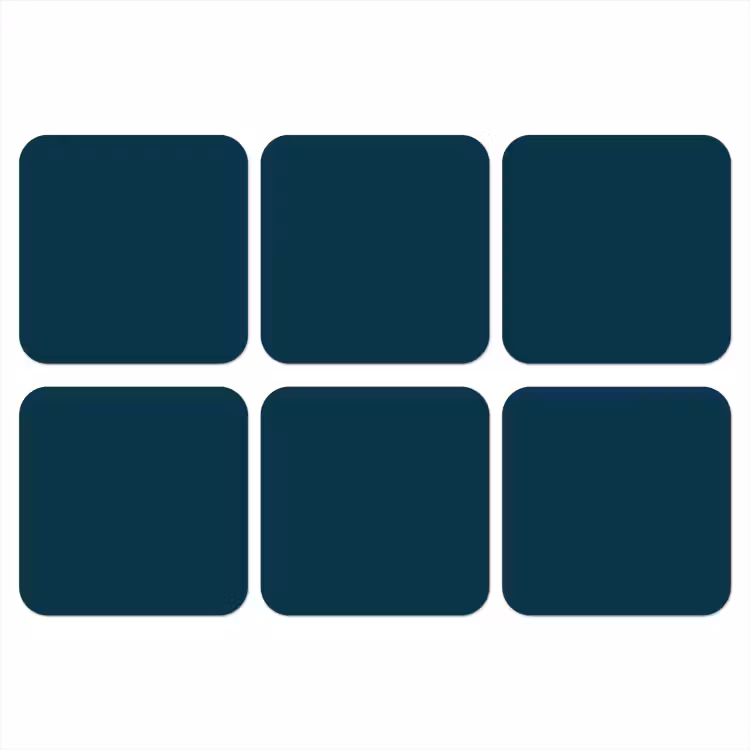 Dark - Indigo - Blauw onderzetter kurk middel 366 -3d