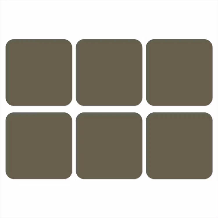 Deep - Khaki - Groen onderzetter kurk middel 366 -3d