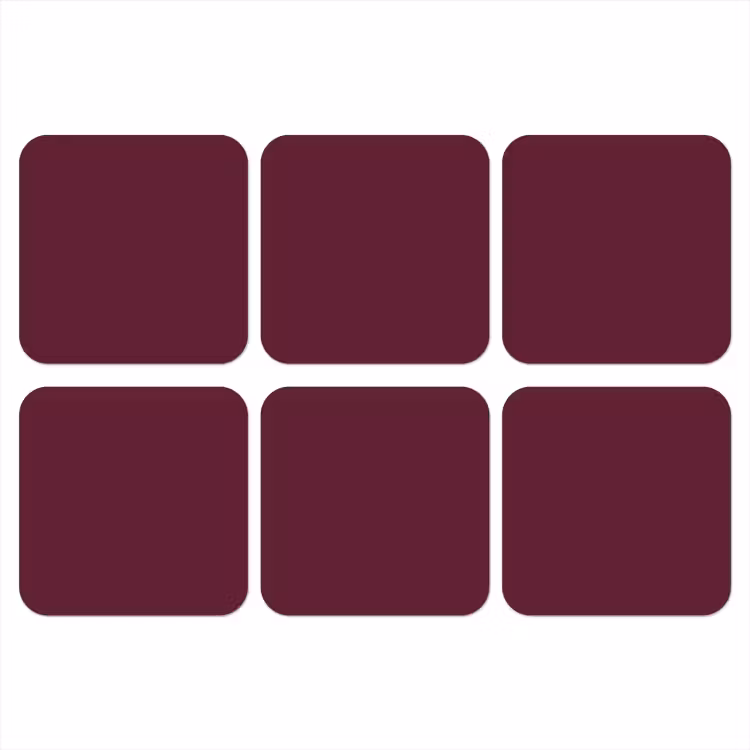Deep - Plum - Paars onderzetter kurk middel 366 -3d
