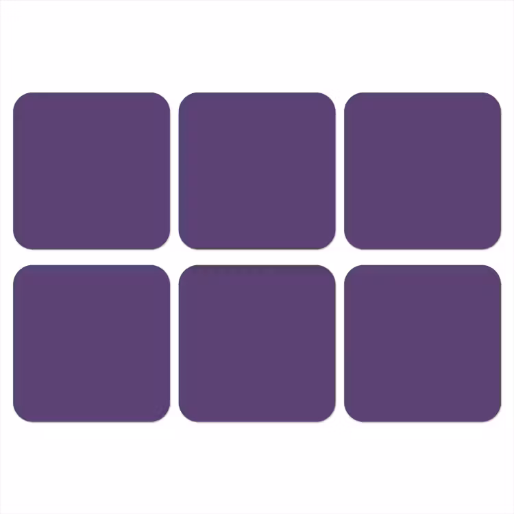 Deep - Plum - Paars onderzetter kurk middel 366 -3d