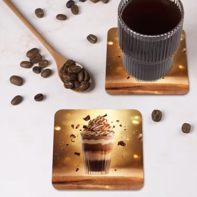 Dessert - Chocolade - Zoet - Eten onderzetter kurk middel -sfeer2