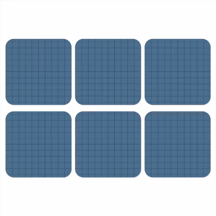 Ruiten - Geometrisch - Blauw onderzetter kurk middel 366 -3d
