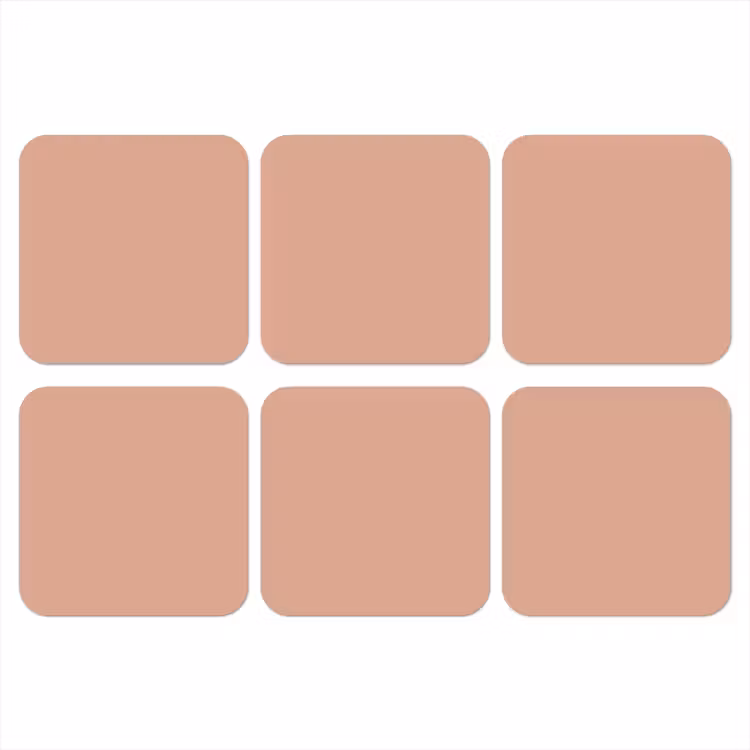 Dusty - Rose - Roze onderzetter kurk middel 366 -3d