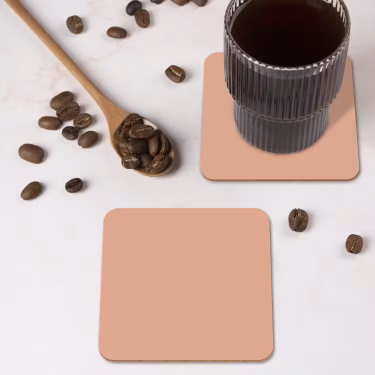 Dusty - Rose - Roze onderzetter kurk middel 366 -sfeer2