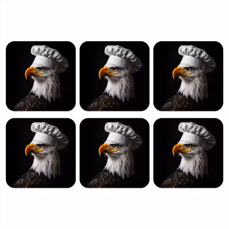 Arend -Amerika - Koksmuts - Vogel - Stoer onderzetter kurk middel -3d