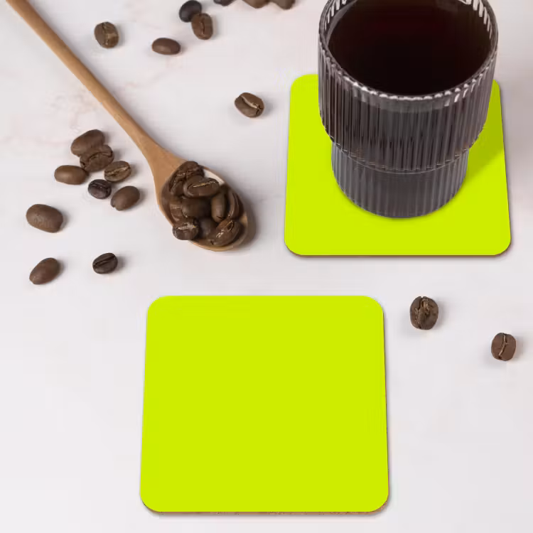 Electric - Lemon - Geel onderzetter kurk middel 366 -sfeer2