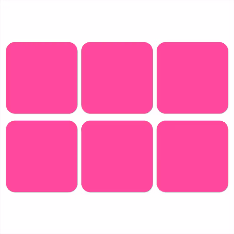 Electric - Magenta - Roze onderzetter kurk middel 366 -3d