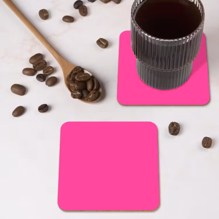 Electric - Magenta - Roze onderzetter kurk middel 366 -sfeer2