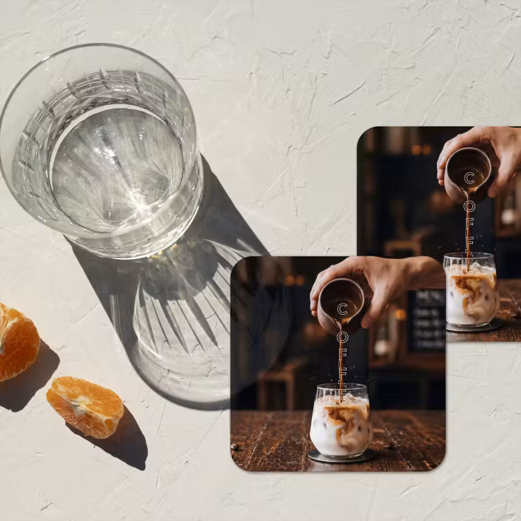 Espresso - Melk - Café onderzetter kurk middel -sfeer4