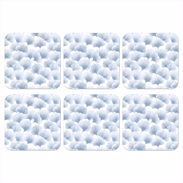 Waaier - Modern - Blauw onderzetter kurk middel 366 -3d