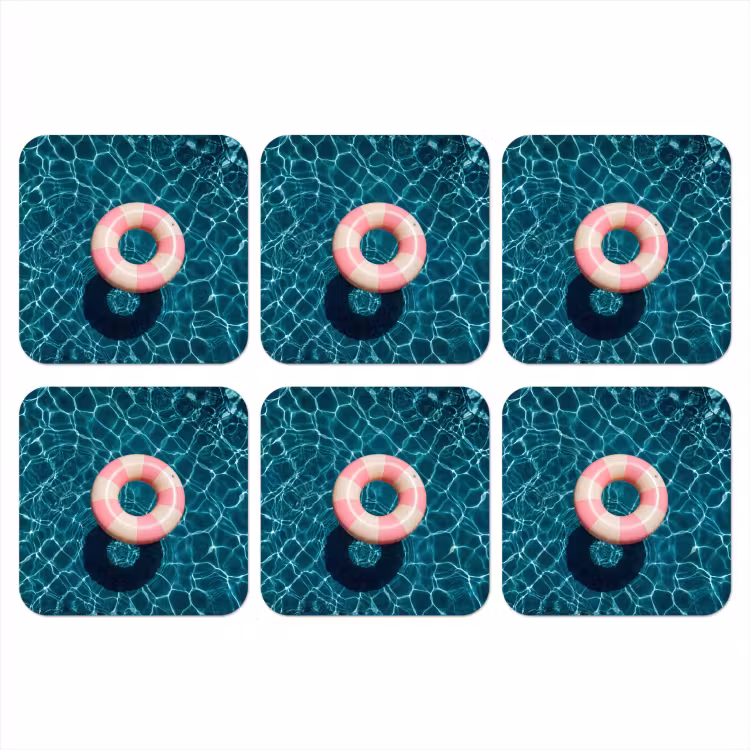 Drijvend - Zwemband - Water onderzetter kurk middel -3d