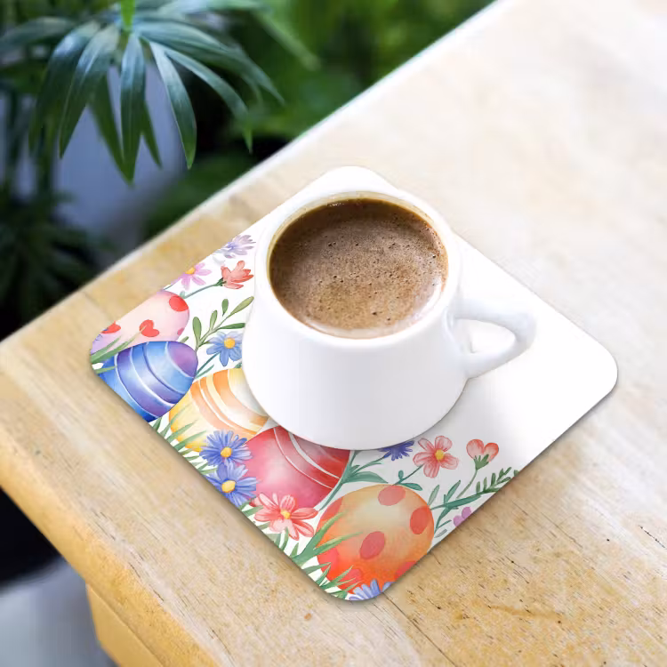 Bloementuin - Kleurrijk - Eieren onderzetter kurk middel -sfeer5