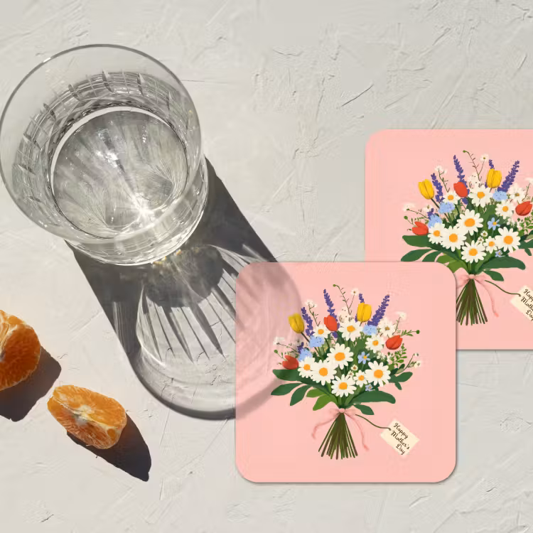 Bloemen - Lint - Kaartje onderzetter kurk middel -sfeer4