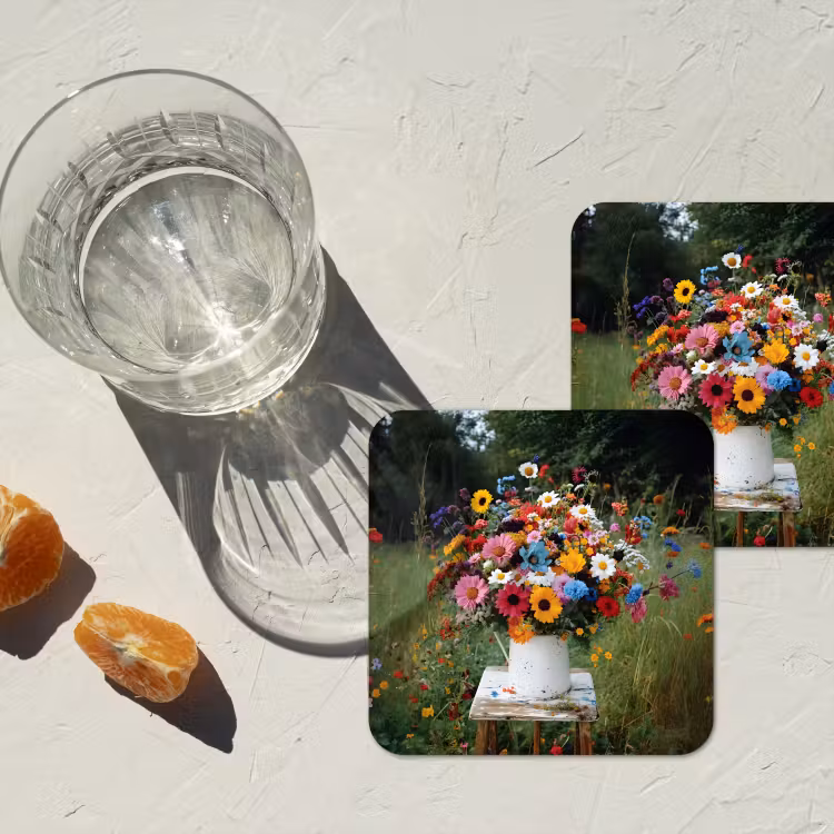Bloemen - Krukje - Gieter - Veld onderzetter kurk middel -sfeer4