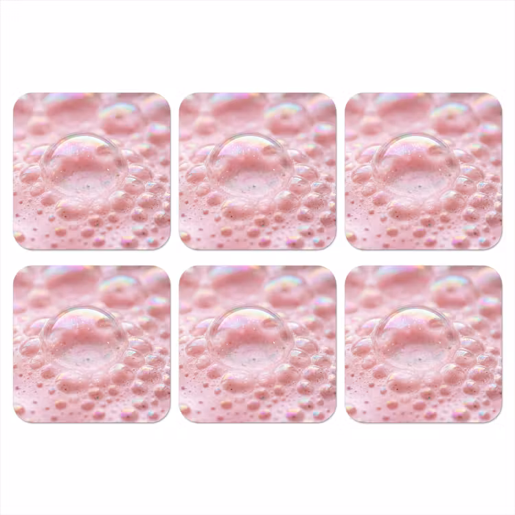 Schuim - Structuur - Roze onderzetter kurk middel -3d