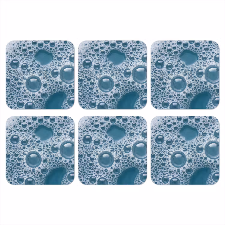 Schuim - Water - Textuur onderzetter kurk middel -3d