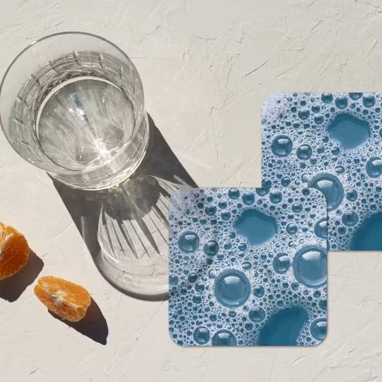 Schuim - Water - Textuur onderzetter kurk middel -sfeer4