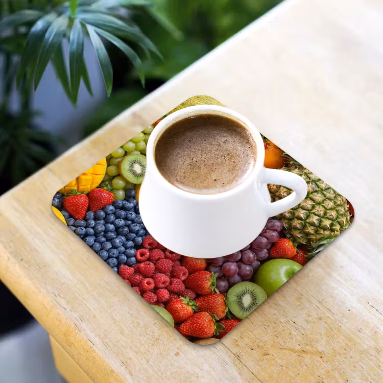 Eten - Fruit - Vers - Kleurrijk - Voeding onderzetter kurk middel -sfeer5